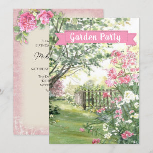 Garden Party Birthday/Other Occasions/ Invitation