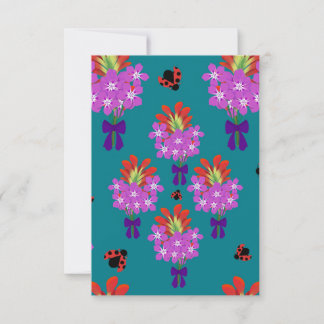 Garden Party Bouquets-Teal_Thank You Thank You Card