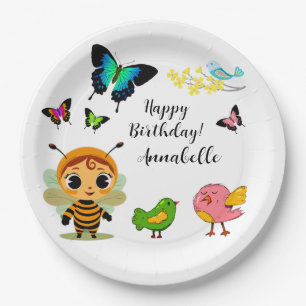 Garden Party Children Celebration Paper Plate
