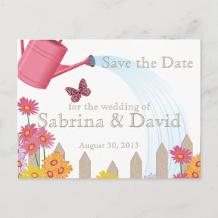 Garden Party Collection Save the Date Announcement Postcard