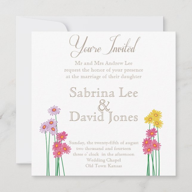 Garden Party Collection Wedding Invitation (Front)