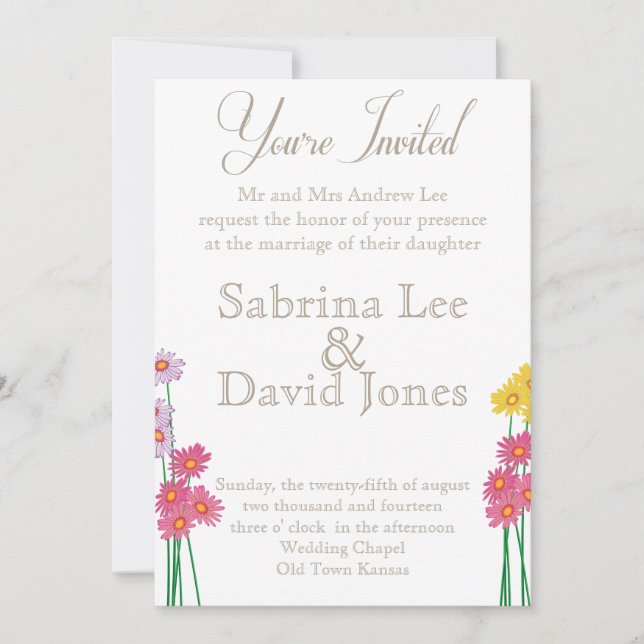 Garden Party Collection Wedding Invitation (Front)