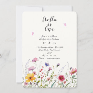 GARDEN PARTY FIRST BIRTHDAY INVITATION