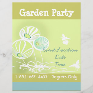 Garden Party Flowers and Bees Flyer