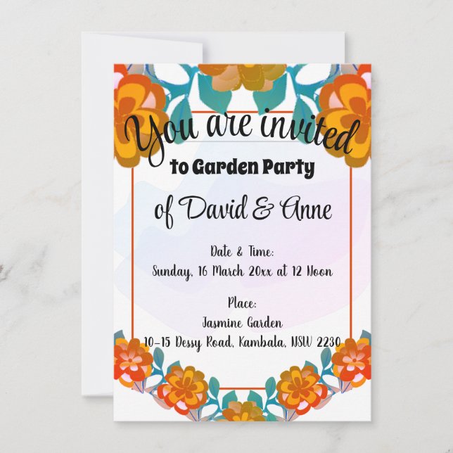 Garden Party Invitation (Front)
