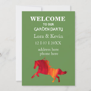 Garden Party Invitation with Horse
