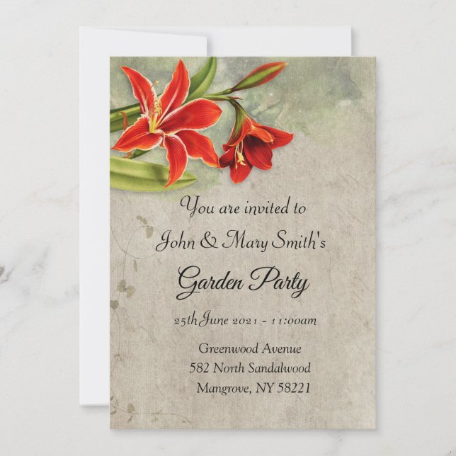 Garden Party Invitations (Front)