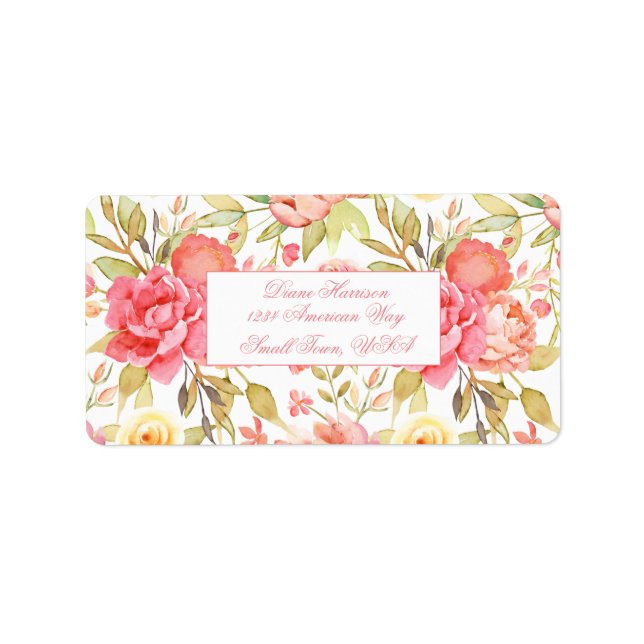 Garden Party Wedding Label (Front)