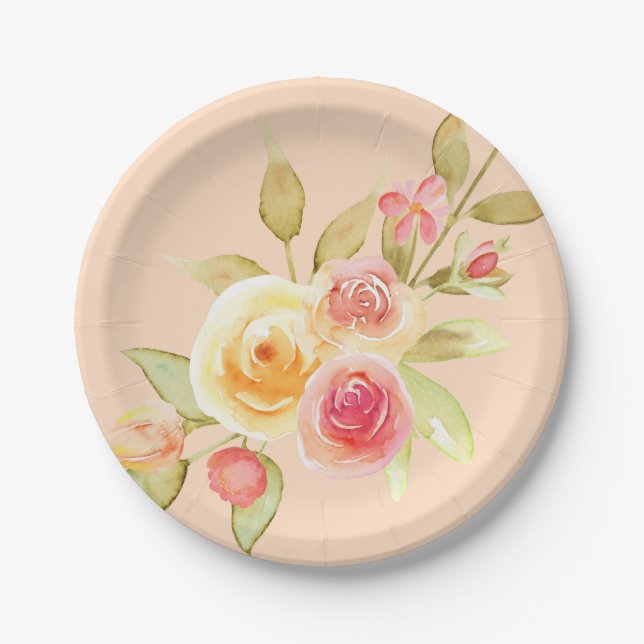 Garden Party Wedding Paper Plate (Front)