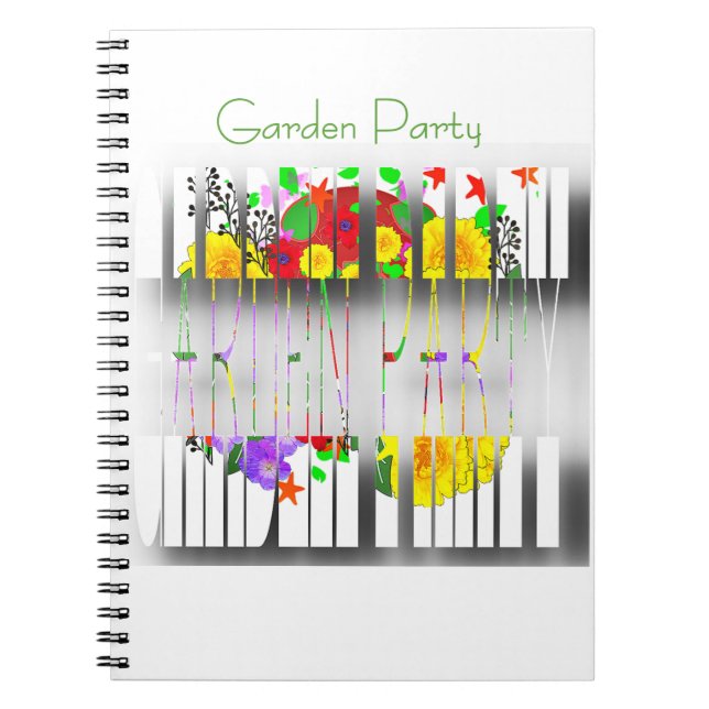 Garden Party White Notebook (Front)
