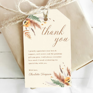 Garden Party Wildflower Floral 1st Birthday Gift Tags