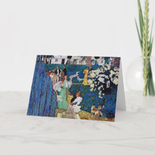 Garden Party with Cat, Jessie Willcox Smith Card