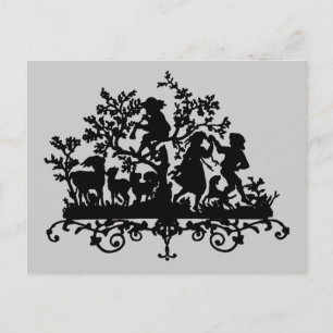 Garden Party With Children Dancing Postcard