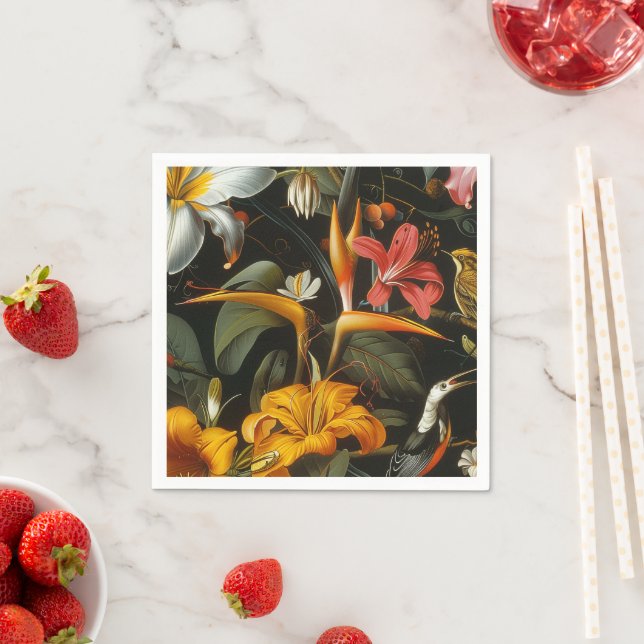 Garden PartyRoller coaster Paper Plate Napkin (Insitu)