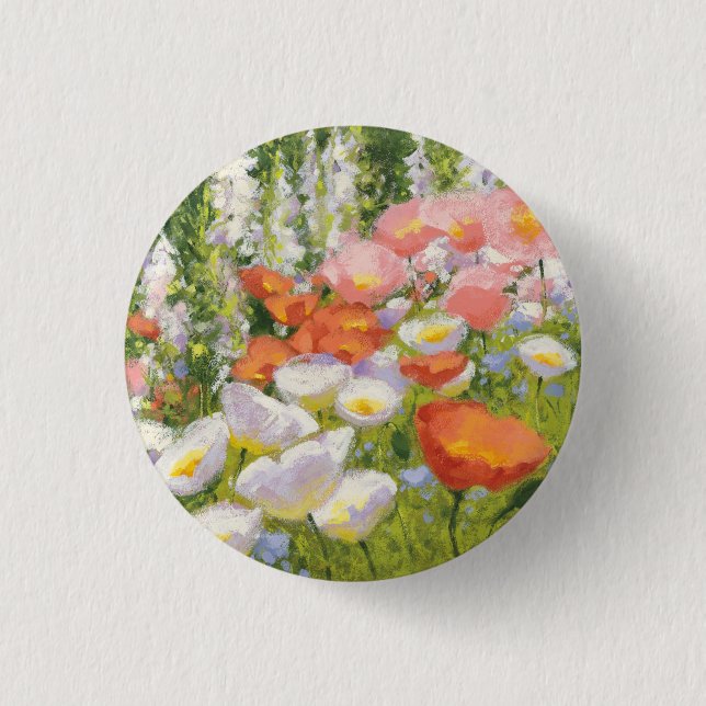 Garden Pastels 1 Inch Round Button (Front)