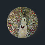 Garden Path w Chickens, Gustav Klimt, Art Nouveau 2 Inch Round Button<br><div class="desc">Garden Path with Chickens (1916) by Gustav Klimt is a vintage Victorian Era Symbolism fine art painting. A nature scene with chickens in the backyard flower garden on a farm. About the artist: Gustav Klimt (1862-1918) was an Austrian Symbolist painter and one of the most prominent members of the Vienna...</div>