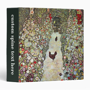 Garden Path w Chickens, Gustav Klimt, Art Nouveau Binder