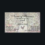 Garden Path with Chickens by Gustav Klimt Business Card<br><div class="desc">Garden Path with Chickens (1916). Artist: Gustav Klimt (1862-1918). Garden Path with Chickens is a vintage Victorian Era Symbolism fine art painting featuring a nature scene with chickens in the backyard flower garden on a farm. About the artist: Gustav Klimt was an Austrian Symbolist painter and one of the most...</div>