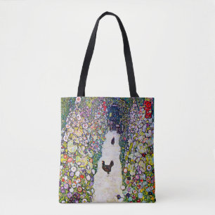 Garden Path with Chickens, Gustav Klimt Tote Bag