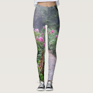 Garden Pathway in Bloom creates natural coloured Leggings