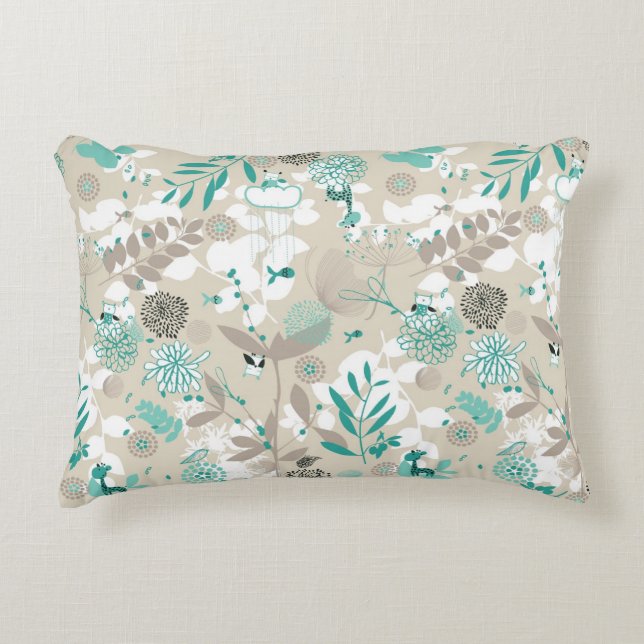 Garden Pattern Accent Pillow (Front)