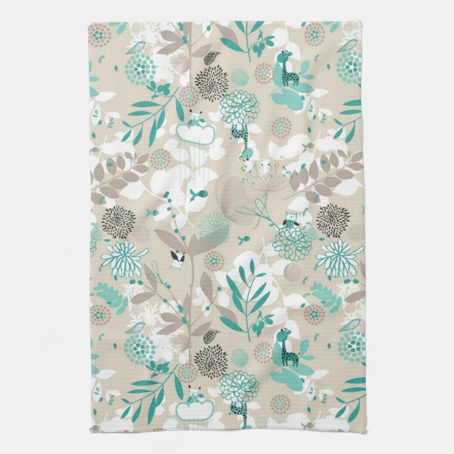 Garden Pattern Kitchen Towel (Vertical)