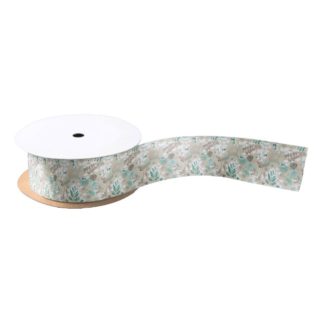 Garden Pattern Satin Ribbon (Spool)