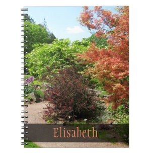 Garden Photo Lush Spring Park Path any Name Notebook