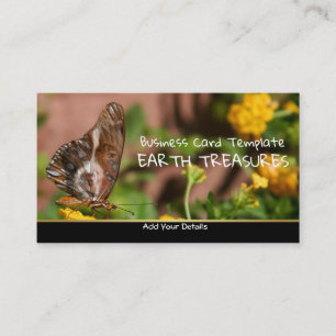 Garden Photography Dog and Butterfly Business Card