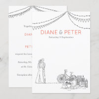 Garden Picnic Minimalist Black and White Wedding