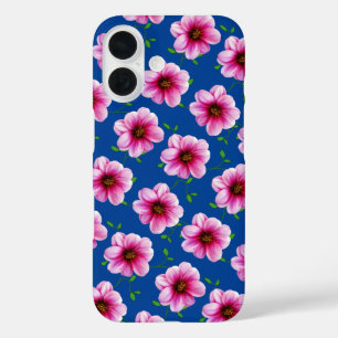 Garden Pink Dahlia Flower on any Colour iPhone 16 Case