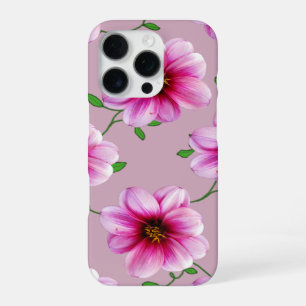 Garden Pink Dahlia Flower on any Colour iPhone 16 Pro Case
