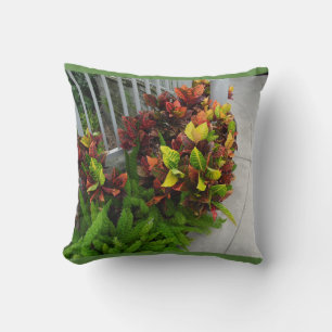 Garden Plant Leaves Throw Pillow