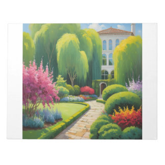 Garden plants green  notepad