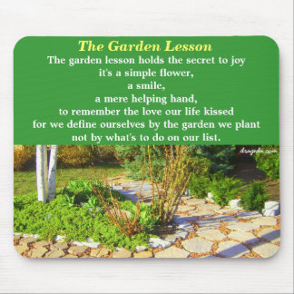Garden Poetry Quote Mouse Pad