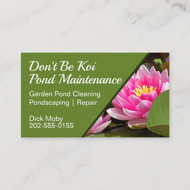Garden Pond Maintenance Business Card (Front)