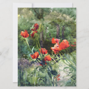 Garden Poppies (by Mildred Anne Butler) Card