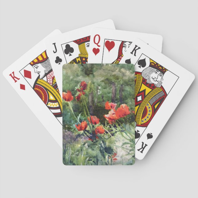 Garden Poppies (by Mildred Anne Butler) Playing Cards (Back)