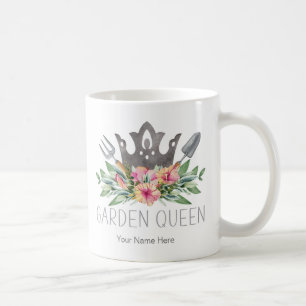 Garden Queen Boho Watercolor Gardener Coffee Mug