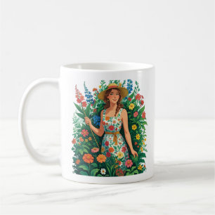 Garden Queen   Floral Gardener Aesthetic Coffee Mug