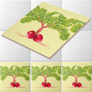Garden Radishes Frieze Pattern Tile