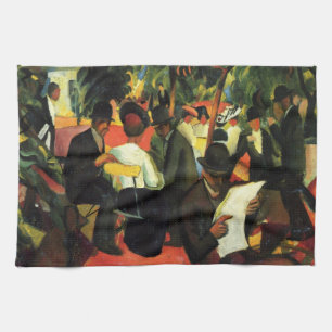 Garden Restaurant by August Macke. Vintage Art Kitchen Towel