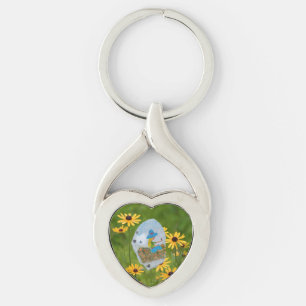 Garden Rock Painting Keychain