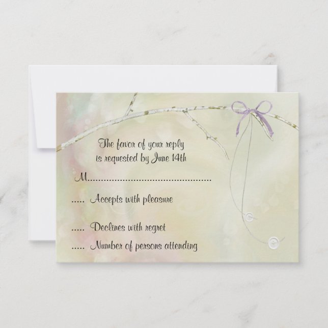 Garden Romance RSVP Response Card (Front)