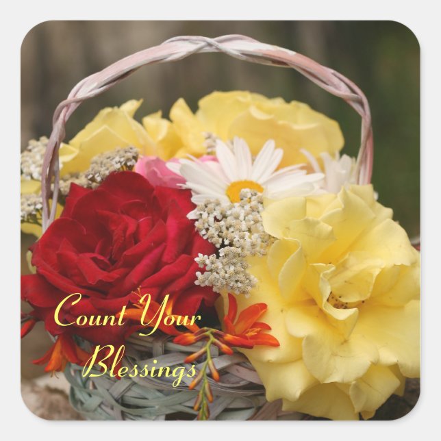 Garden Rose Bouquet Sticker (Front)