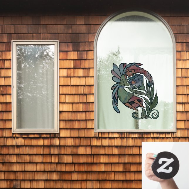 Garden Rose Fairy Window Cling (Home Window)