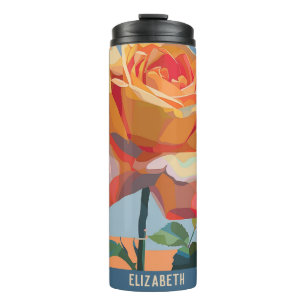 Garden Rose Print Thermal Tumbler