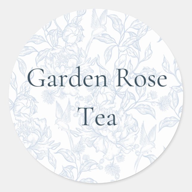 Garden Rose Tea Label  (Front)