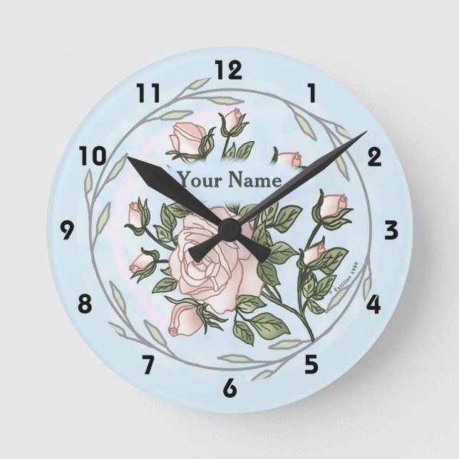 Garden Roses clock (Front)