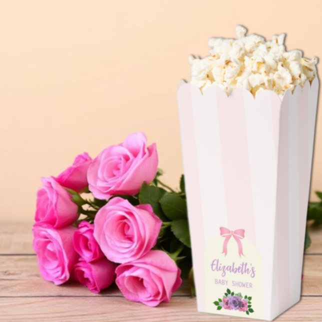 Garden Roses Pink Baby Shower Favor Box (Creator Uploaded)